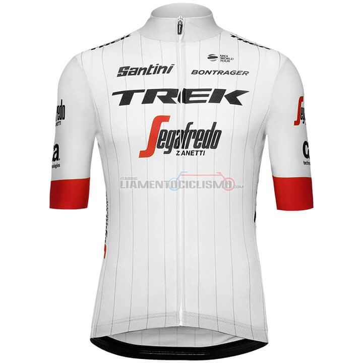Abbigliamento Ciclismo Trek Segafredo ML 2018 Tour de France Bianco Rosso